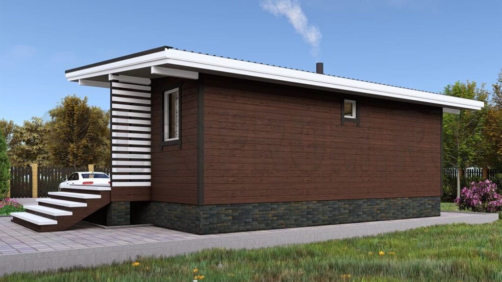 Каркасная баня 5.8×7.7 Б11