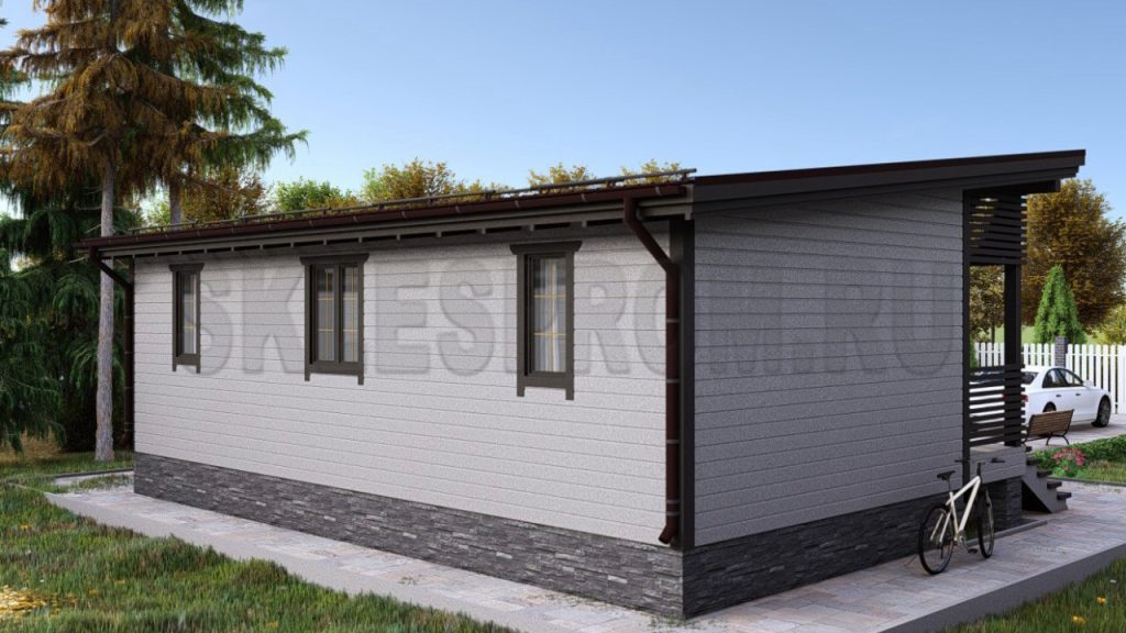 Каркасный дом 6.5×10 Д33
