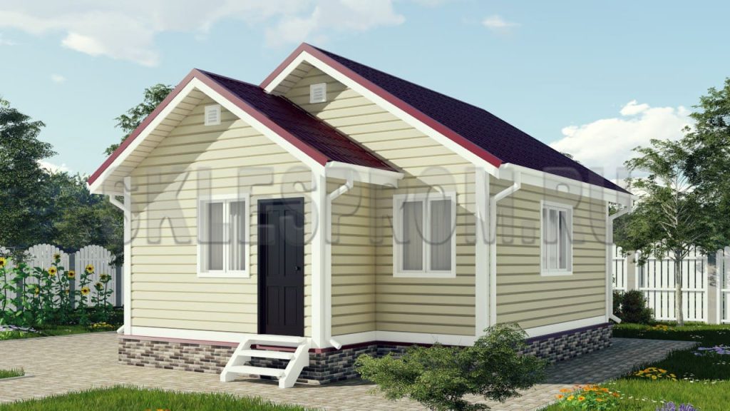Каркасный дом 6×7.5 Д2