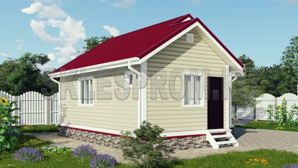 Каркасный дом 6×7.5 Д2