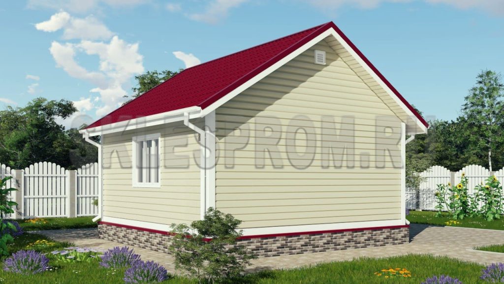 Каркасный дом 6×7.5 Д2