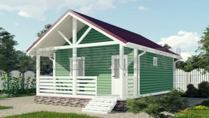 Каркасный дом 6×8 Д3