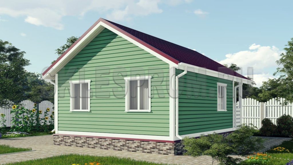 Каркасный дом 6×8 Д3