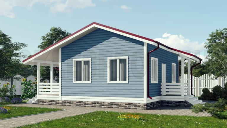 Каркасный дом 6×8 Д30