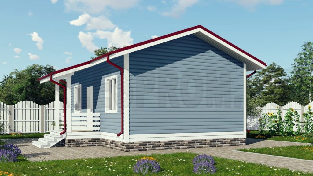 Каркасный дом 6×8 Д30