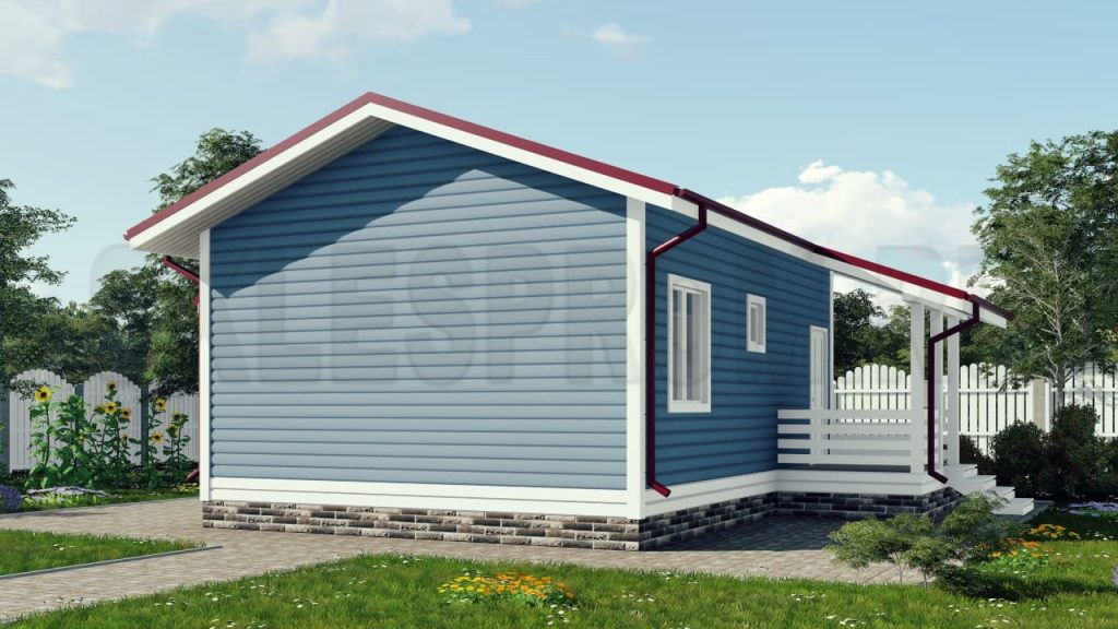 Каркасный дом 6×8 Д30
