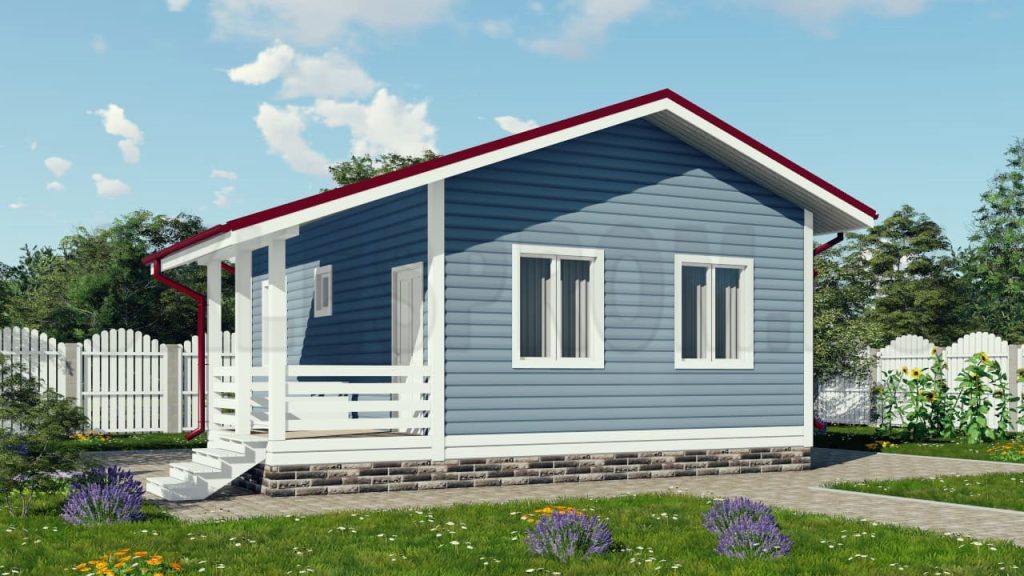 Каркасный дом 6×8 Д30