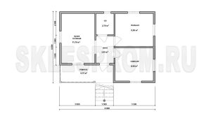 Каркасный дом 6×8 Д32