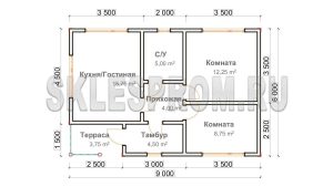 Каркасный дом 6×9 Д22