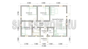 Каркасный дом 7.5×11.2 Д6