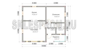 Каркасный дом 7.5×9 Д5