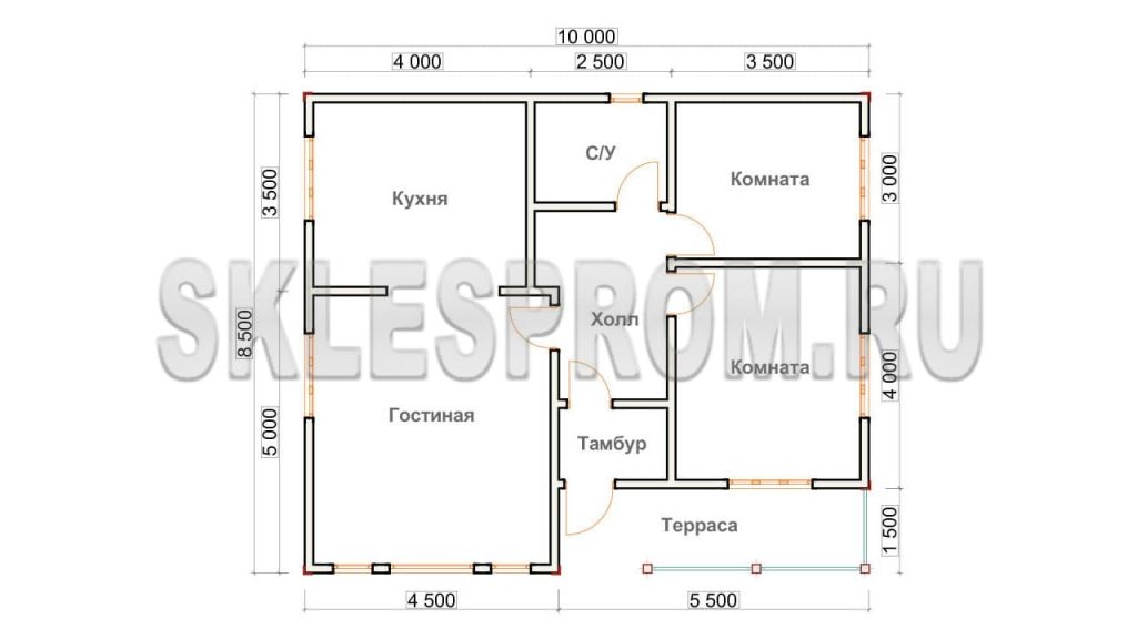 Каркасный дом 8.5×10 Д9