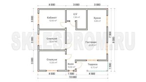 Каркасный дом 9×10 Д24