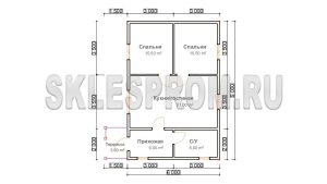 Каркасный дом 9×6 Д17