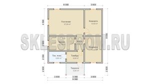 Каркасный дом 9×9 Д7