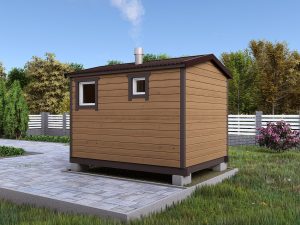 Мобильная баня 2.3×3 МБ1