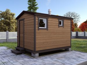 Мобильная баня 2.3×3 МБ1